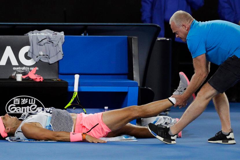 Rafael Nadal se retira del Abierto de tenis de Australia por lesión. Foto AP
