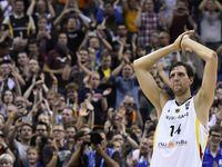 Dirk Nowitzki reacts after the EuroBasket group B match Germany vs Spain in Berlin on...