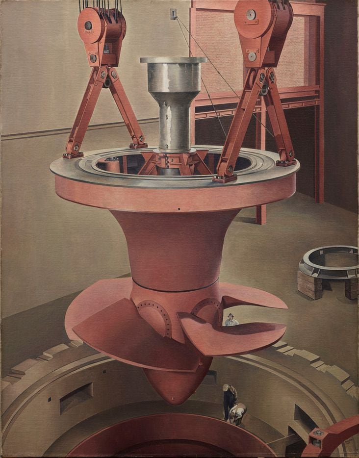 Charles Sheeler, Suspended Power, 1939, oil on canvas, Dallas Museum of Art, gift of Edmund...