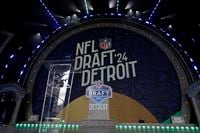 A general view of the NFL Draft stage on Wednesday, April 24, 2024 in Detroit.