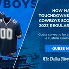 How many touchdowns will the Cowboys score in 2023? Tell us your