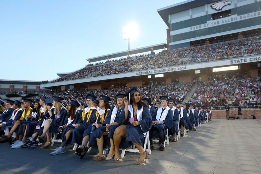 Allen High School graduation at Eagle Stadium in Allen, Texas, Friday evening, June 1, 2018....
