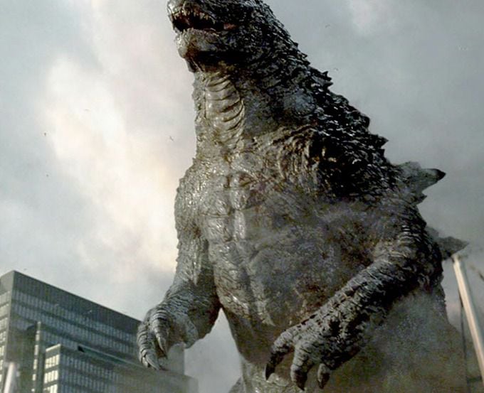 This is an undated image taken from a scene of the movie "Godzilla" released by 2014...