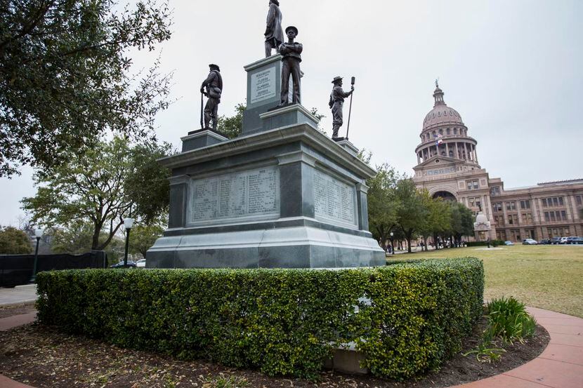 The Confederate Soldiers Monument outside the Texas State Capitol.