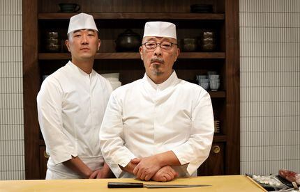 Founder and chef Jimmy Park, left, and executive chef Shinichiro Kondo started Shoyo in Dallas.