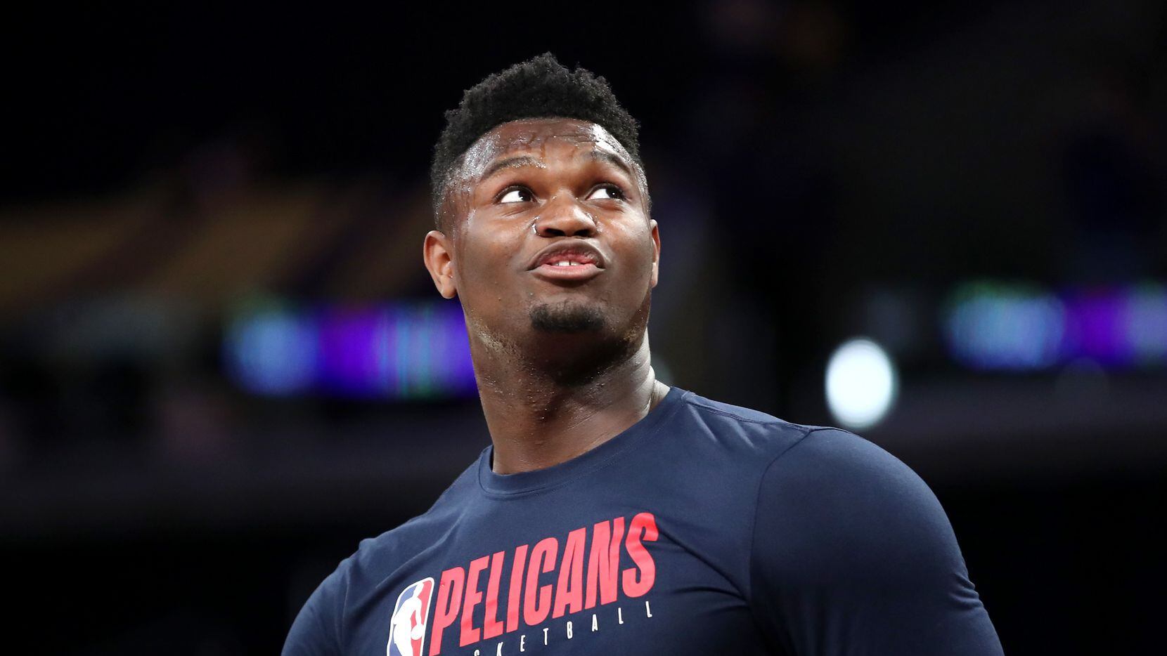 LOS ANGELES, CALIFORNIA - FEBRUARY 25: Zion Williamson #1 of the New Orleans Pelicans warms up before the game against the Los Angeles Lakers at Staples Center on February 25, 2020 in Los Angeles, California. NOTE TO USER: User expressly acknowledges and agrees that, by downloading and or using this Photograph, user is consenting to the terms and conditions of the Getty Images License Agreement.