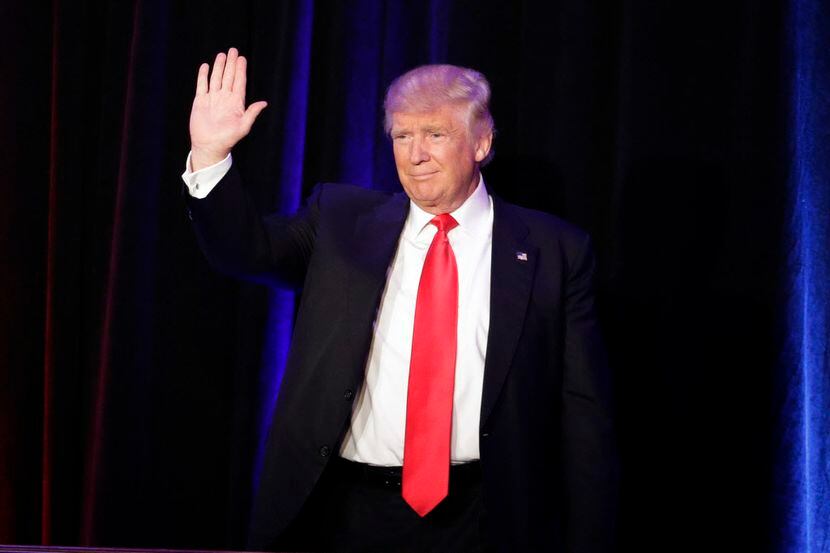 Donald Trumpo durante su primer discurso como presidente electo de los Estados Unidos./AP

