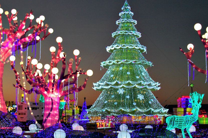 Magical Winter Lights holiday lantern festival debuts at Lone Star Park in November 2017.