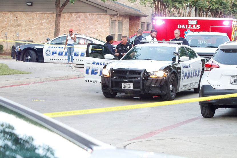 Scene of a shooting at the Roseland Town Homes that killed a 9-year-old girl in Dallas,...