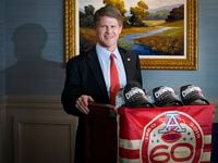 Clark Hunt, the Kansas Chiefs and FC Dallas Chairman and CEO, addresses a press conference...