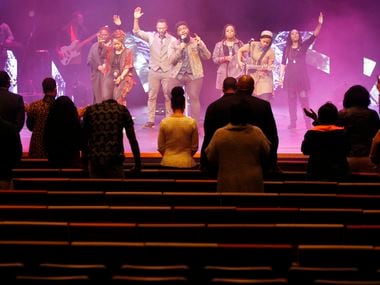 The worship team on stage and a handful of church leaders wasn't nearly enough to fill up One Community Church in Plano on Sunday. With large public gatherings increasingly discouraged or outright banned amid the coronavirus pandemic, One Community was among many churches that switched over to an online format.
