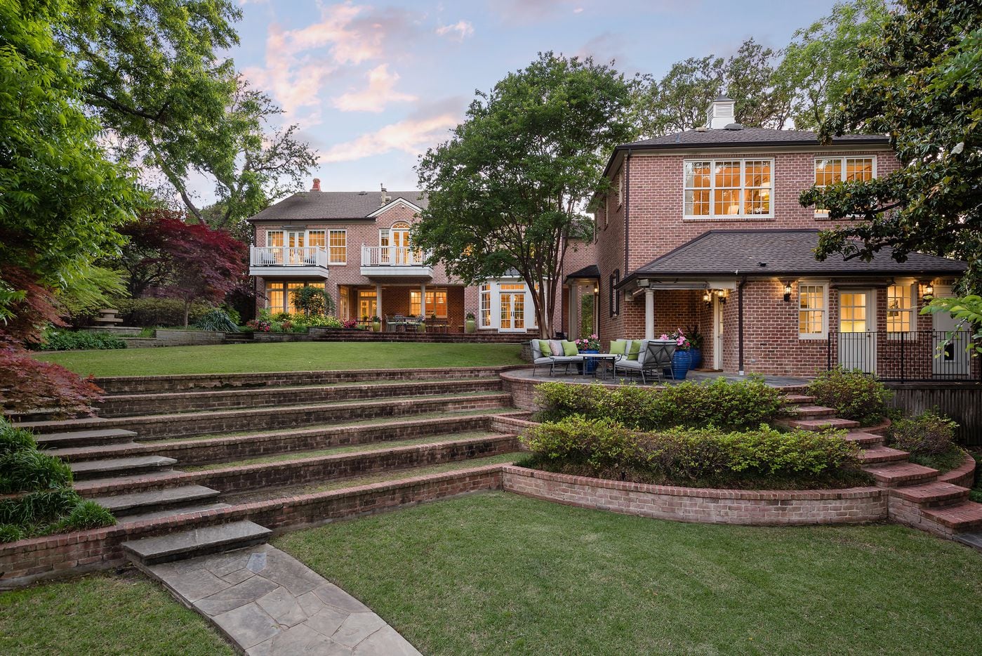 Take a look at the terraced landscaping in the backyard of the house at 9024 Broken Arrow Lane in Dallas.