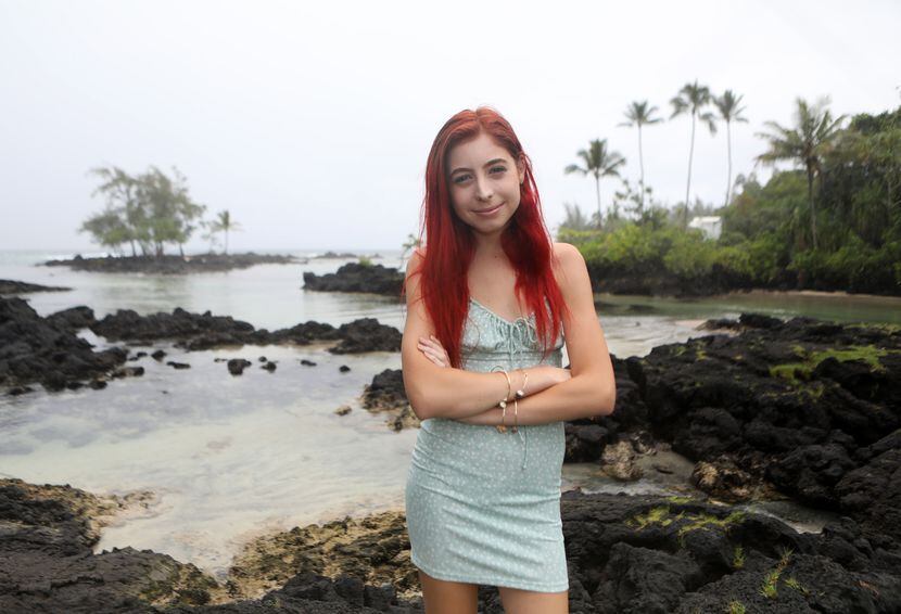Charis Sharp, at Carlsmith Beach Park in Hilo, Hawaii, lived in North Texas and participated...