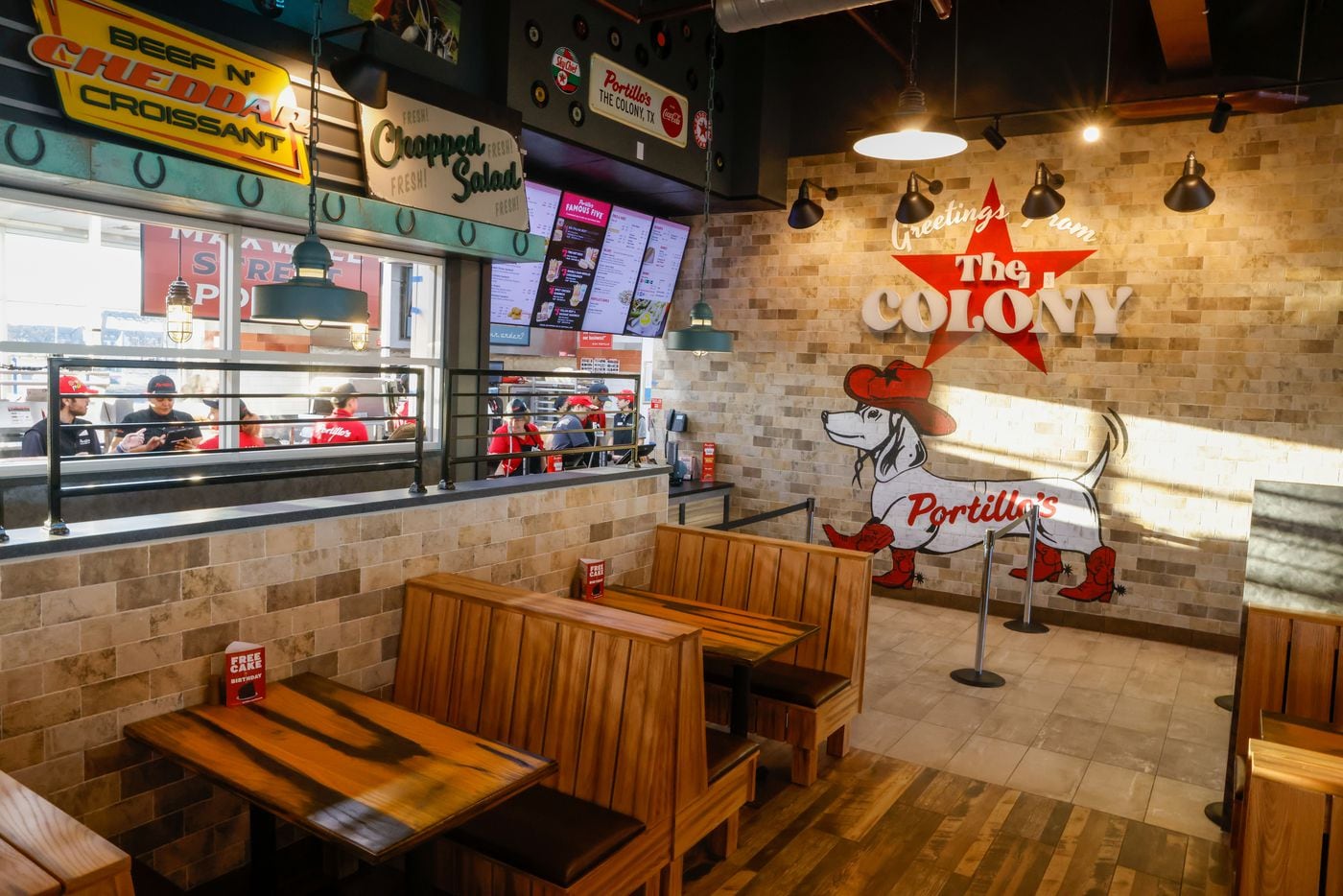 Portillo’s staff prepare for the dining spot’s opening in The Colony on Monday, Jan. 9, 2023.