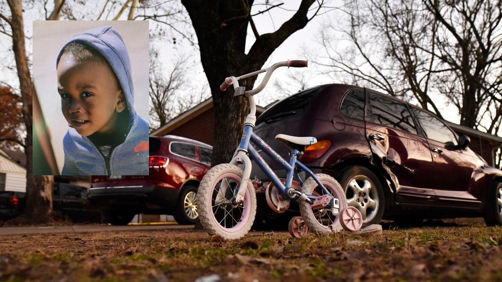 Una bicicleta infantil estaba el domingo en la mañana en la vivienda donde murió el niño...