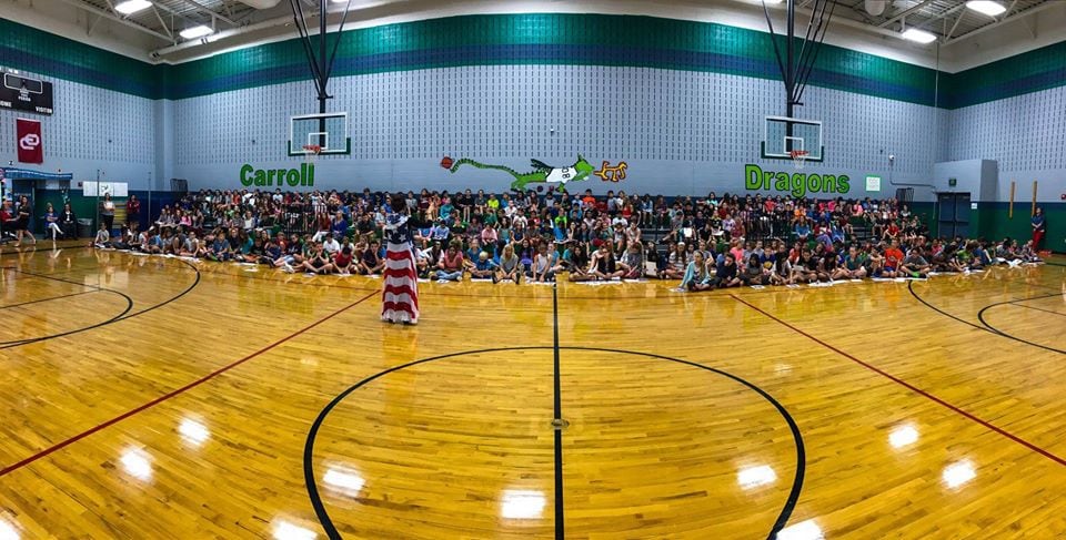 Friday Night Lights and Northern Exposure actress Janine Turner spoke to students at Eubanks Intermediate School for Constitution Day last week to discuss the U.S. Constitution and patriotism. 