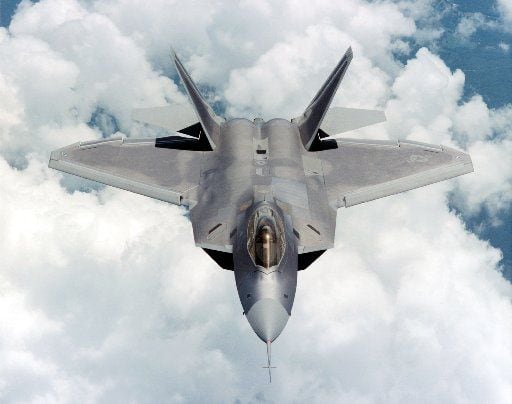  An F-22 Raptor flies in this undated image provided by Lockheed Martin. 