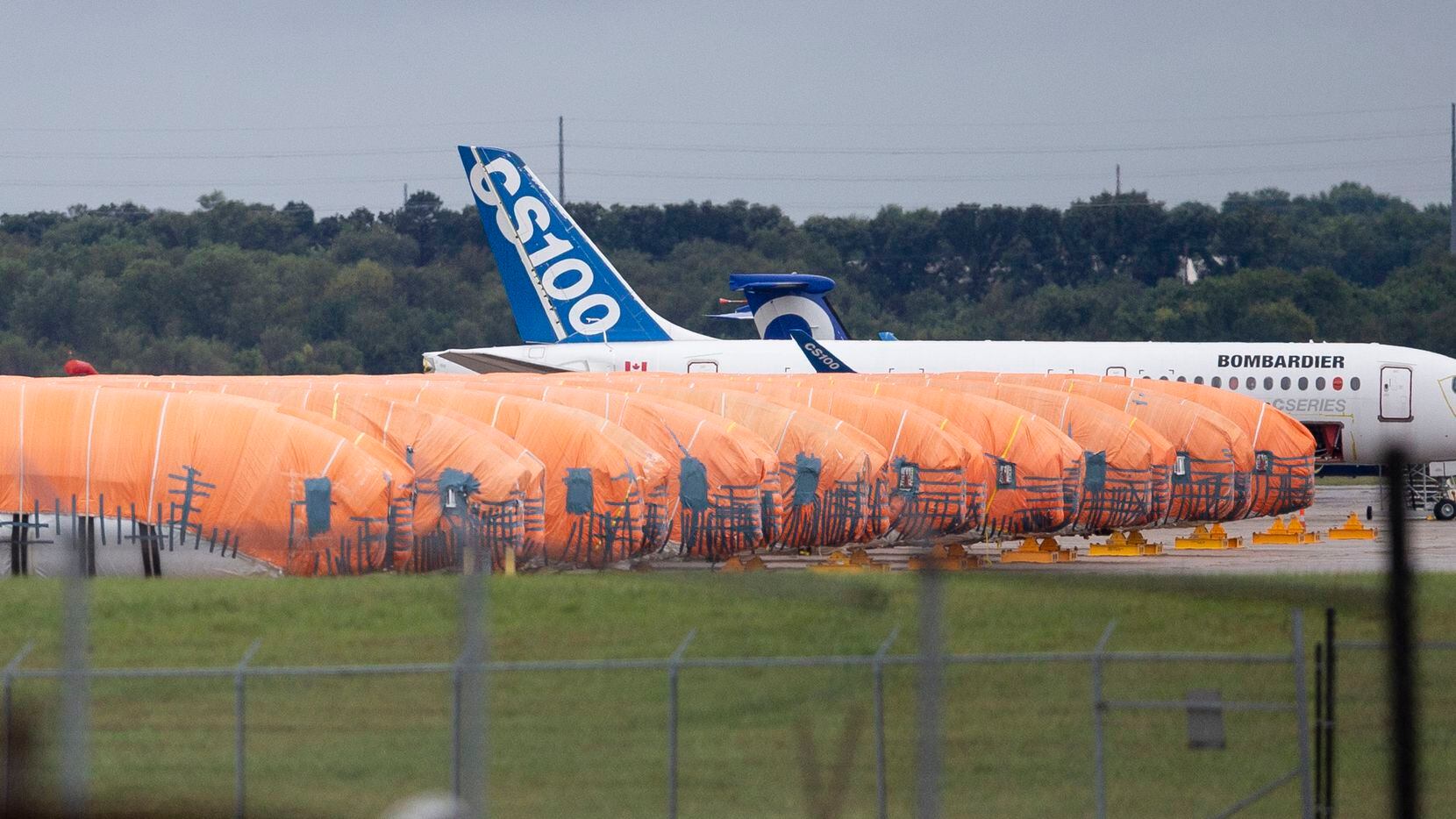 In this October file photo, completed Boeing 737 MAX fuselages made at Spirit Aerosystems in...