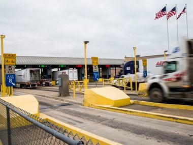 Commercial traffic at a Laredo border crossing in late 2019.