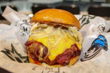 A Smoked Bacon-Wrapped Juicy Lucy is one of the new options at Mavericks or Stars' games.