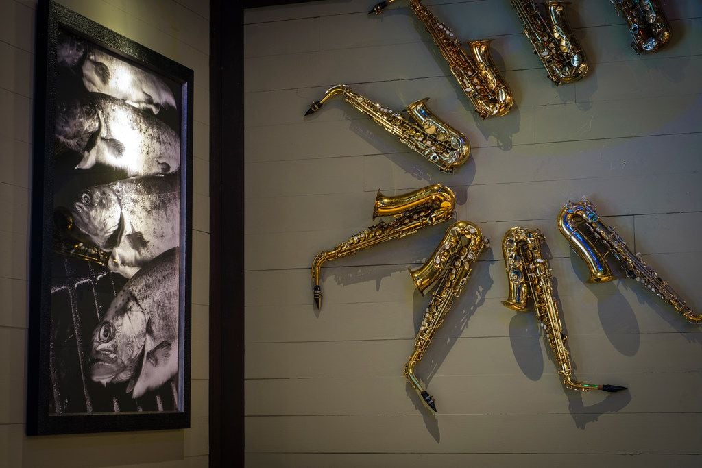 Artwork at Pappas Delta Blues Smokehouse on Friday, Sept. 13, 2019, in Plano. (Smiley N. Pool/The Dallas Morning News)