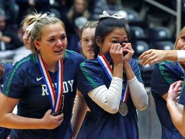 Reedy High School's Scout Ozawa (5) was emotional after losing the match as Colleyville...