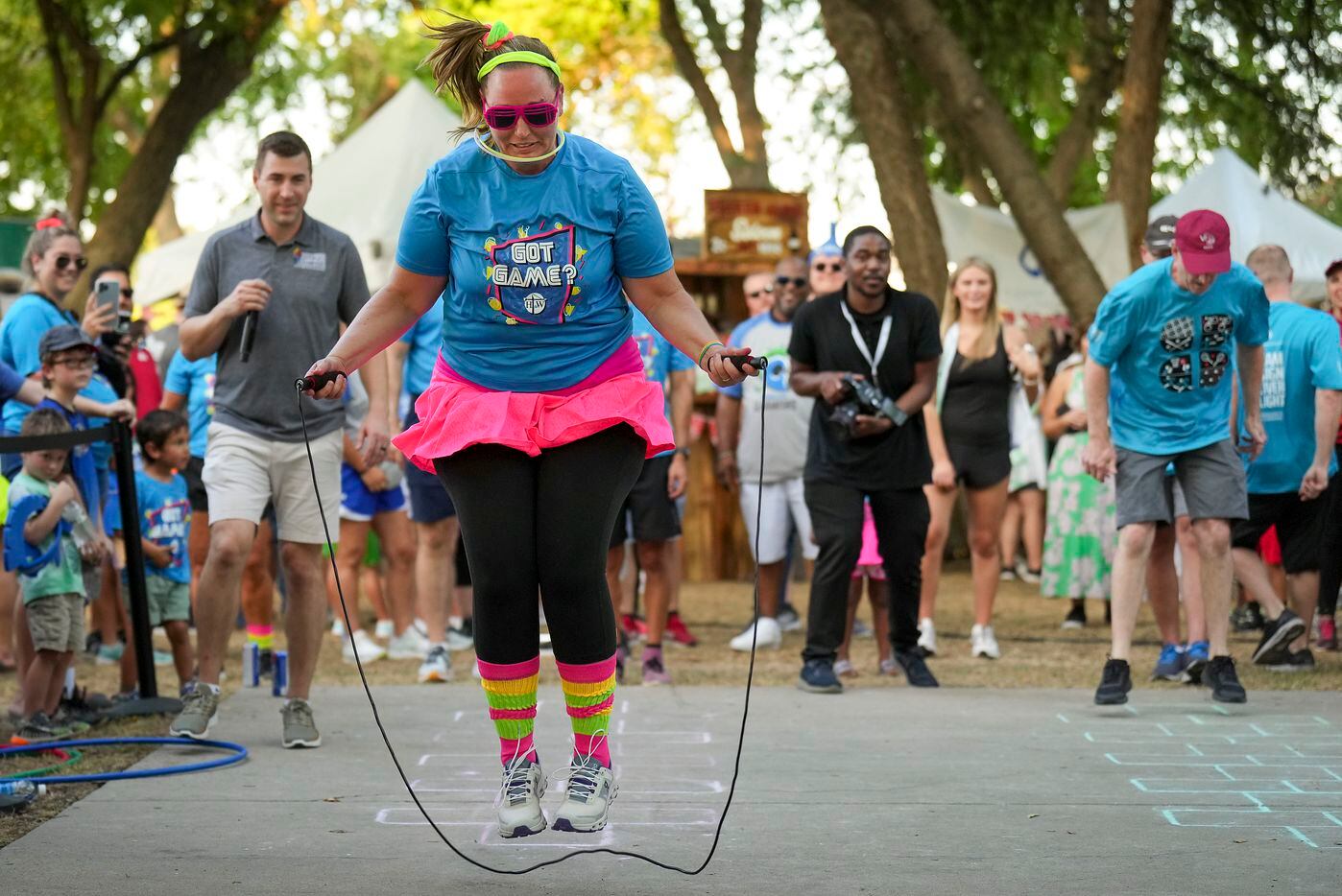 Hill & Wilkinson engagement manager Whitney Bietendorf participates in a relay during ...