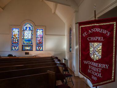 Morning light fills St. Andrew's Chapel at Woodberry Forest School, an all-boys boarding...