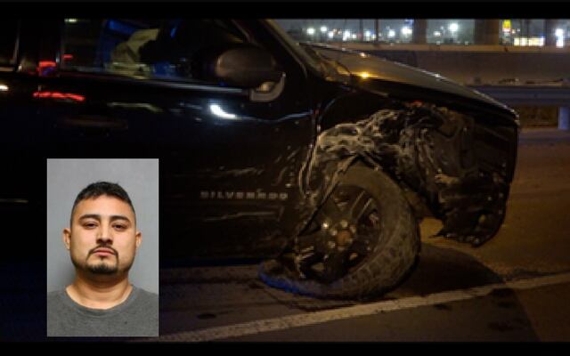 Así quedó la camioneta Chevrolet de Rueben Prado Vargas luego de impactar contra un...