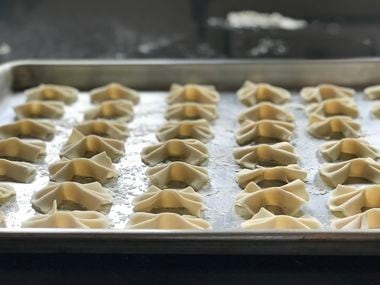 Handmade farfalle pasta is an easy shape to make.