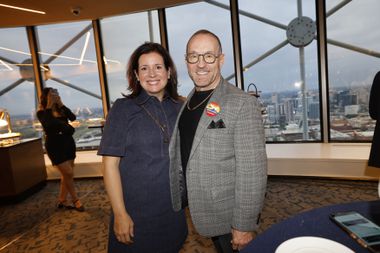 Jennifer Scripps, president and CEO of Downtown Dallas, Inc. and Chris Heinbaugh, chief...