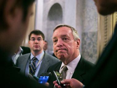 Sen. Dick Durbin, D-Ill., spoke out after Michael Flynn's resignation as national security adviser. "The party of Reagan has spoken zero times about the Russian attack or Flynn's actions on the floor of the Senate since early October," Durbin said. (Al Drago/The New York Times)