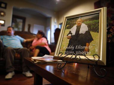 A photo of Ruddy Elizondo  sits on the table of his parents' home in Garland, Friday, July...
