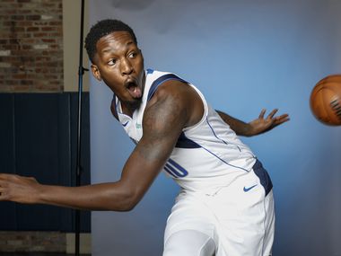 Dallas Mavericks’ Dorian Finney-Smith is photographed during the media day at American...