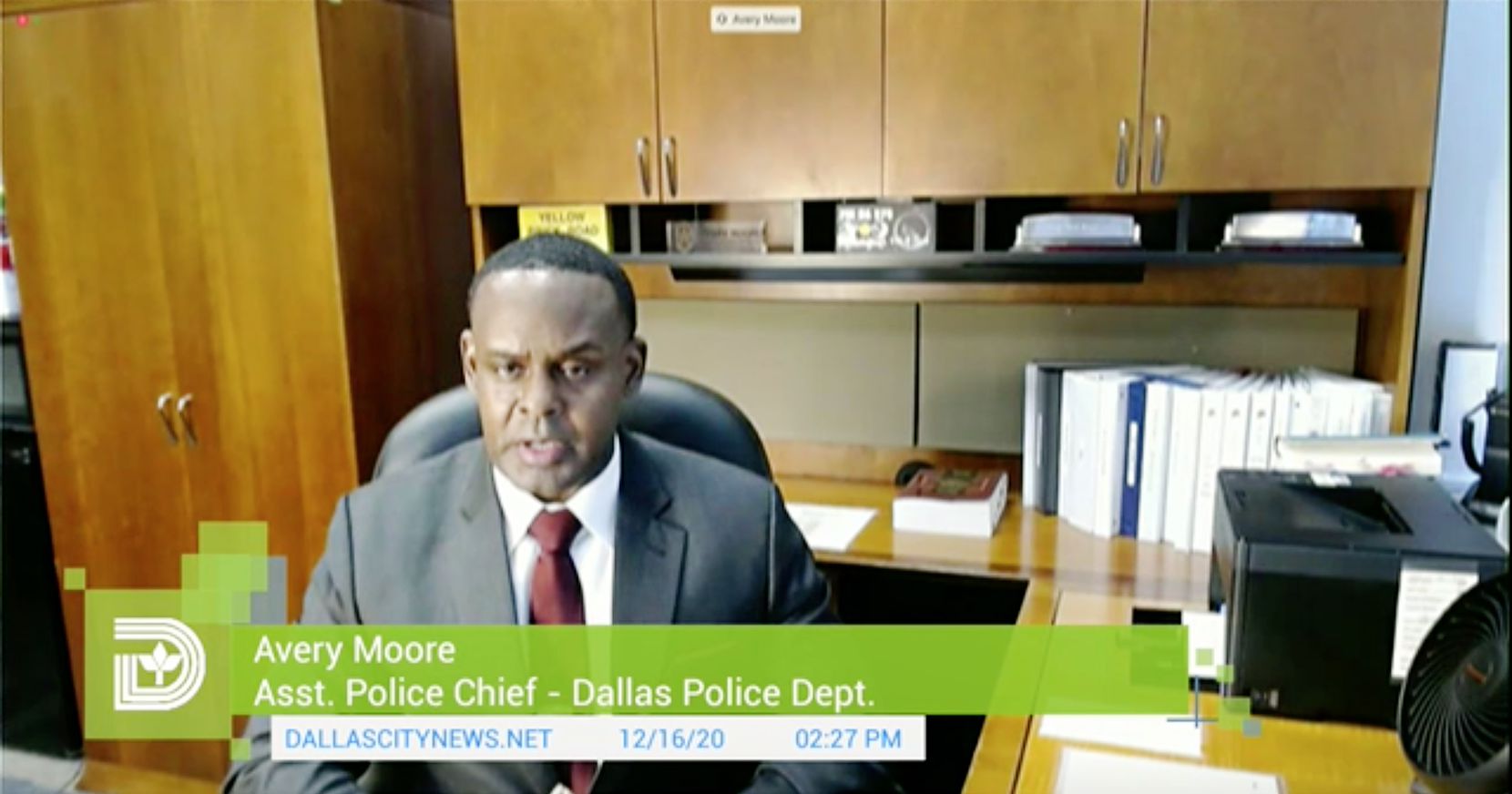 Avery Moore, Dallas Police Chief Candidate, Deputy Chief Constable, Dallas Police Department.  (City of Dallas video)