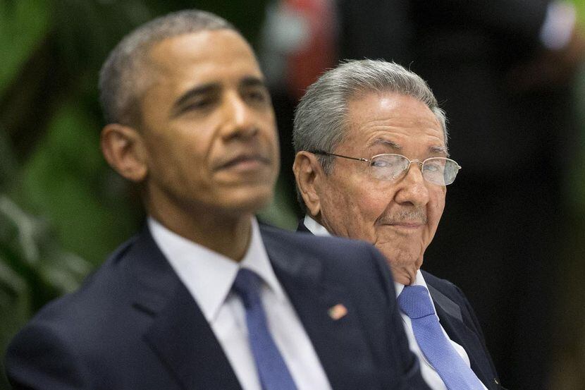 Barack Obama asistió a una cena de estado ofrecida por el presidente de Cuba Raúl Castro.(AP)
