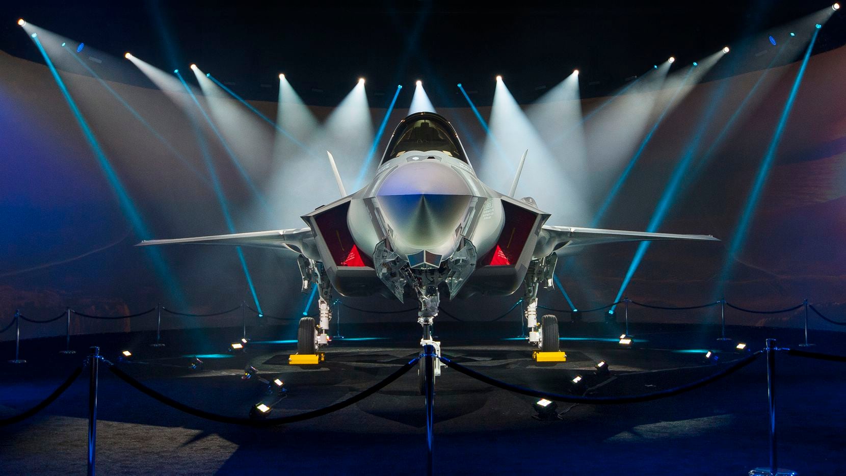 A variant of the F-35 Lightning II fighter jet assembled in Fort Worth and, in this case,...