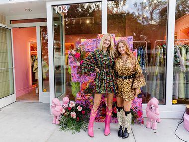 Dallas-based La Vie Style House co-founders Lindsey McClain and Jamie Coulter in front of...