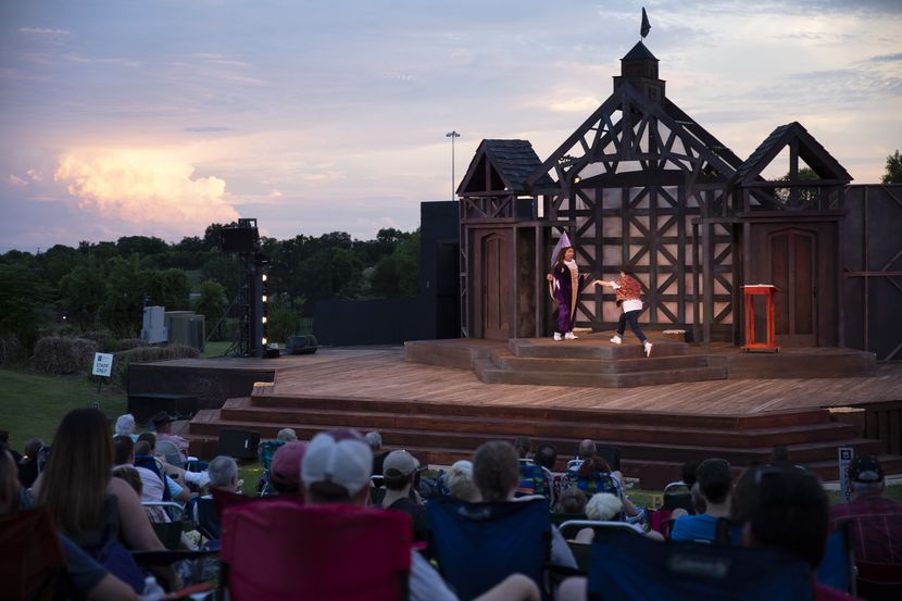 Shakespeare Dallas performs under the stars at Samuell-Grand Amphitheater in Dallas.