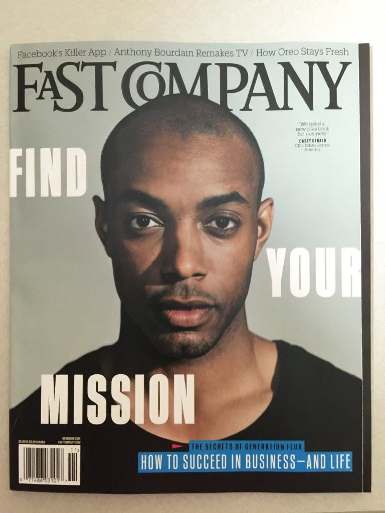 Casey Gerald  on the cover of Fast Company.