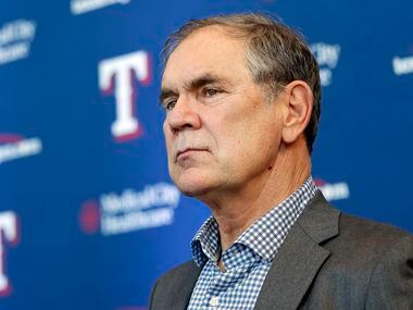 New Texas Rangers new manger Bruce Bochy was on hand to answer questions about his team and...