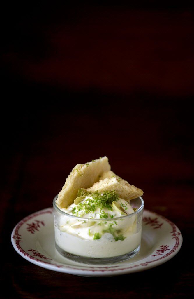 Lucia's marzipan gelato with shortbread and green almond