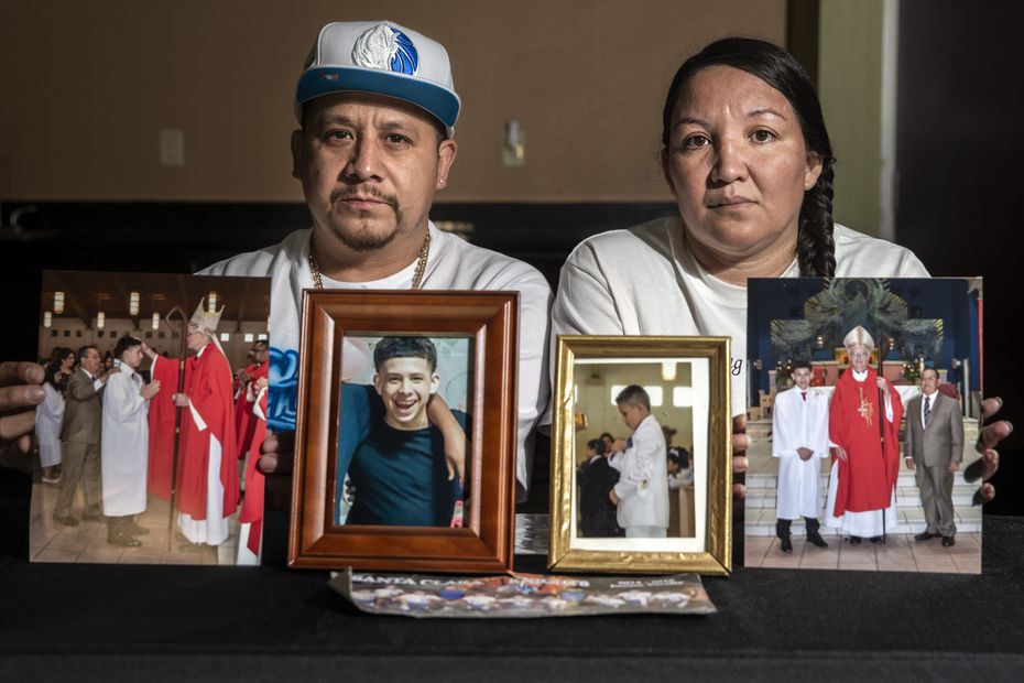 Homer Escobar and Selina Sepulveda have multiple pictures of their slain 16-year-old son,...