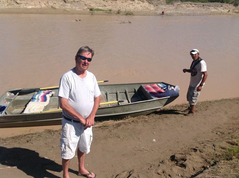 Mike Davidson runs the Boquillas International Ferry that provides boat rides across the Rio...