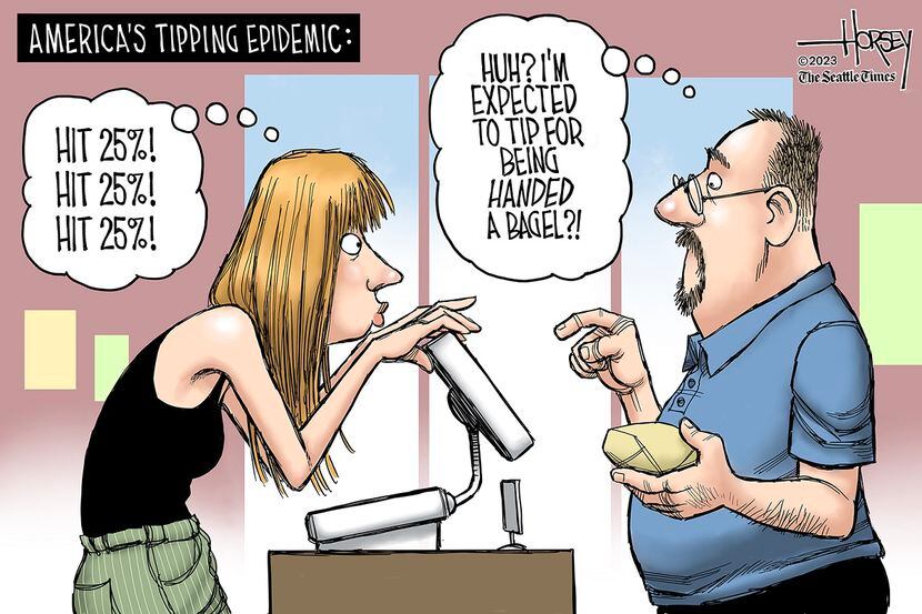 Editorial cartoon: Tipping culture