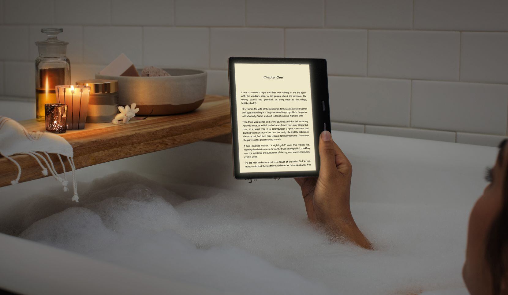 The Kindle Oasis is IPX8 waterproof, so you don't have to worry about it getting wet or even...