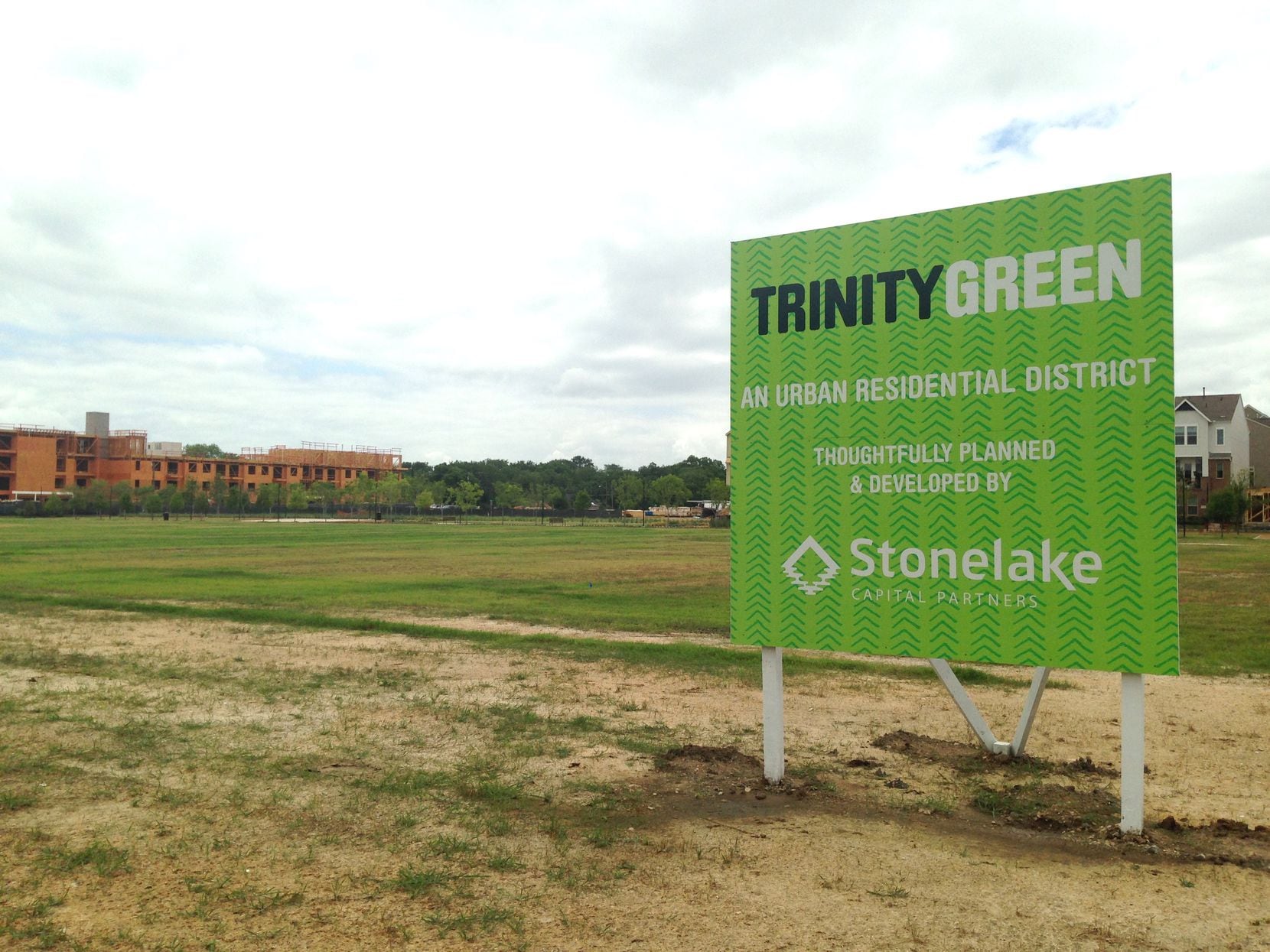 The 25-acre Trinity Green project in West Dallas includes homes and apartments.