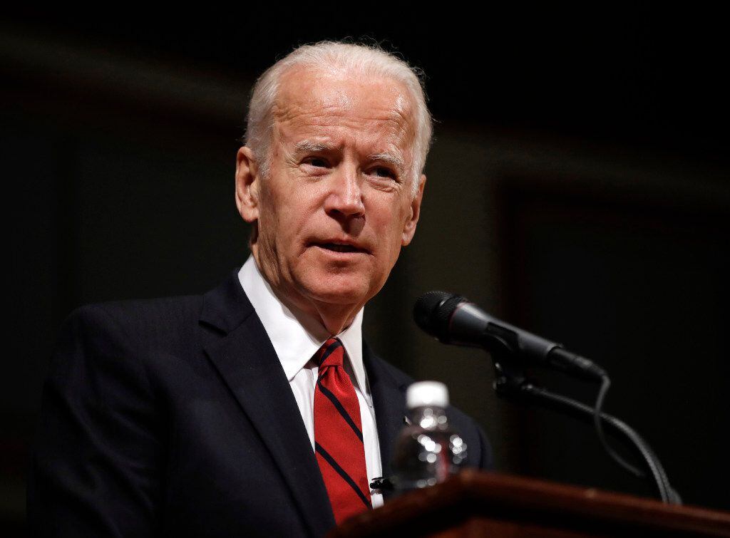 In this March 13, 2017 file photo, former Vice President Joe Biden speaks during an event to...
