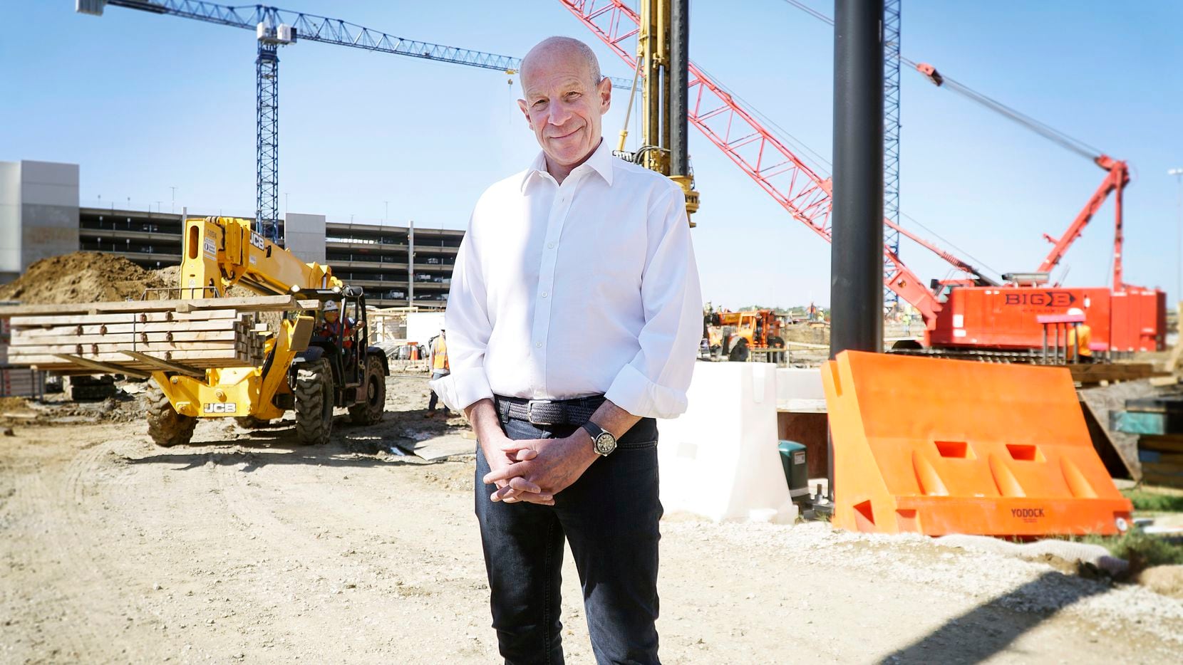 Loews Hotels owner Jonathan Tisch on the site of his new 880-room complex in Arlington on...