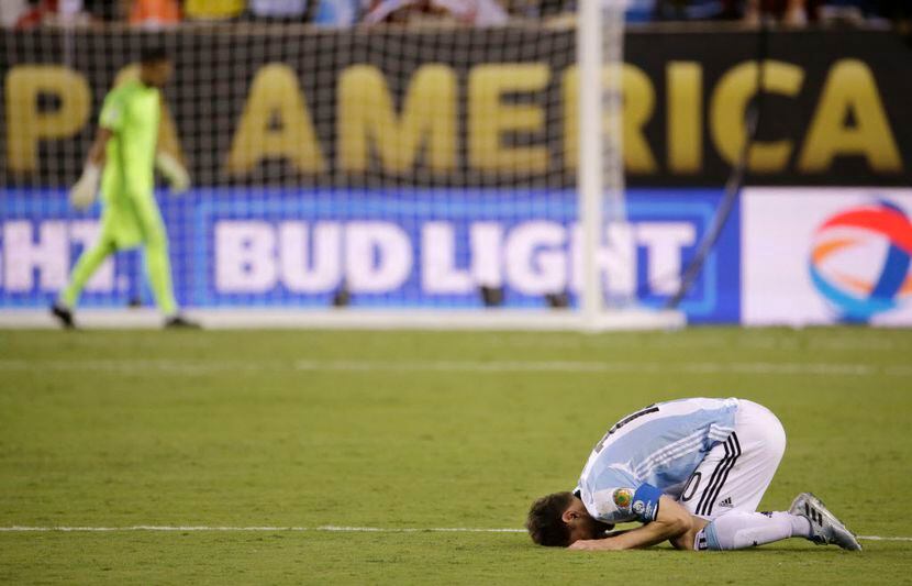 Lionel Messi falló un penal en la final de la Copa América. Foto AP